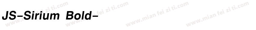 JS-Sirium Bold字体转换